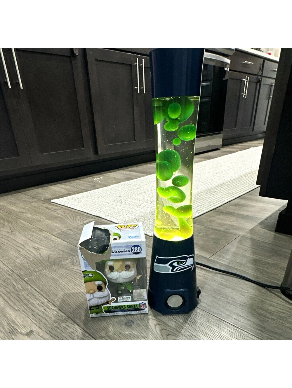 Sporticulture Seattle Seahawks Magma Lamp with Bluetooth Speaker and Funko Pop